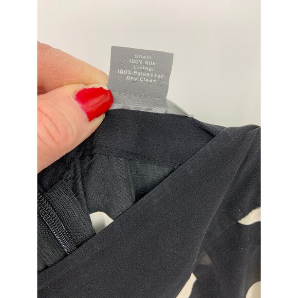 Ann Taylor Petites Silk Polka Dots Flowy Double Layer Mini Skirt Size 4P - Picture 4 of 6